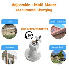 1Pack 5W Charging Solar Panel For Ring Doorbell 3,3+,4,Battery Doorbell Plus