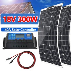 300W Monocrystalline Solar Panel 23% High Efficiency Off-Grid Power Home Camping