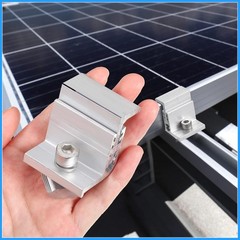Adjustable Solar Panel End Clamps – 10 Pack Aluminum Z Brackets for Install