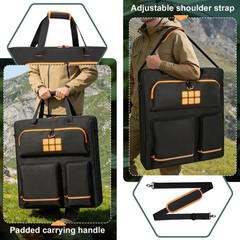Solar Panel Storage Bag for 200W 100W | Travel Carrying Case, Zipper, Multi-Acce