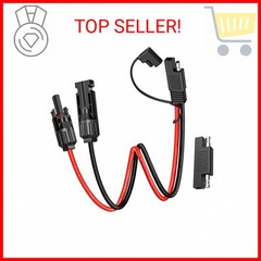 ELECTOP Solar Panel Connector Cable, 10AWG SAE Connector to Male & Female Solar