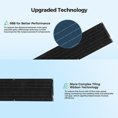 50W Flexible Home Solar Panel Monocrystalline Off-Grid for Roof Boat Camping