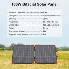 100W Solar Panel Camping for BLUETTI Elite 100 V2 1024Wh Portable Power Station