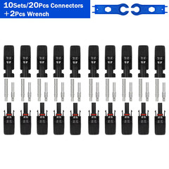 5/10/20/30/50 Pairs DC Solar Connector 1000V 30A Panel Stecker IP67 Waterproof C