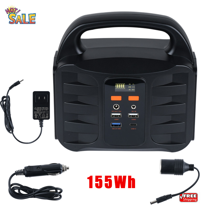 US GRECELL 155Wh Power Station Portable Solar Generator Power Supply for Camping