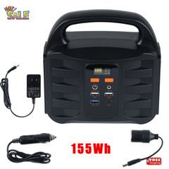 US GRECELL 155Wh Power Station Portable Solar Generator Power Supply for Camping