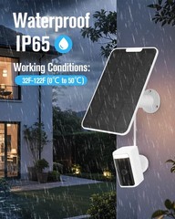 Solar Panel for Ring & Eufycam & Arlo Essential & Wyze & Simplisafe, Solar Pa…
