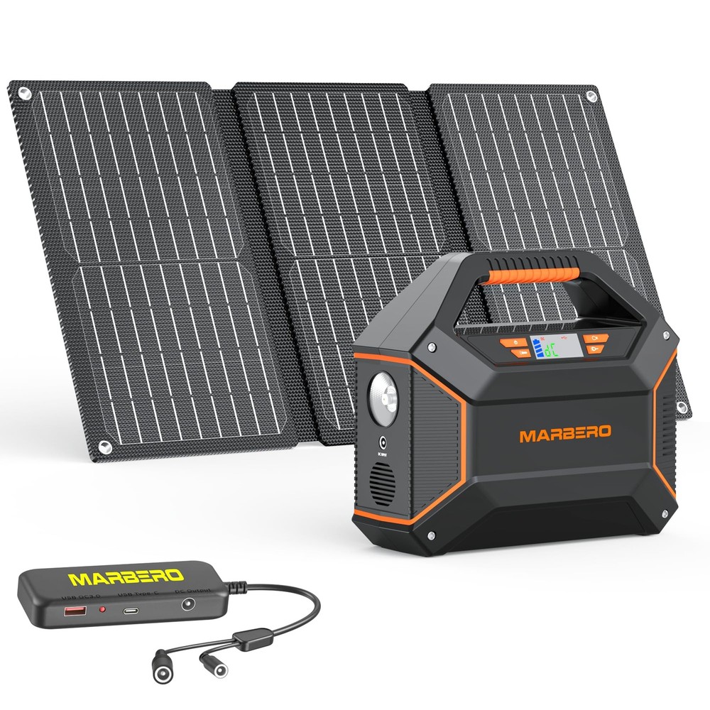 155Wh Solar Generator with Solar Panel Included 30W Portable Power Station 10…