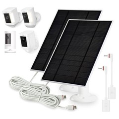 Solar Panel Charger Compatible with Ring Stick Up Cam/Pro,Ring Spotlight 2 Pack