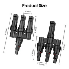 Solar Panel Connectors T Branch Connectors Cable Splitter Coupler 1 Male to 3…