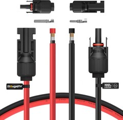 10AWG Solar Extension Cable 10FT – Pure Copper with Extra Connectors Included
