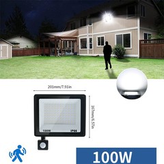 LED Floodlight Motion Sensor AC220V AC110V 10W 300W Waterproof Outdoor Projector