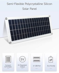 ECO-Friendly 10W Portable Travel Camp Solar Panel RV Emergency Power 2xUSB Ports