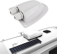 Solar Weatherproof Double Cable Entry Gland for RV & Marine Solar Systems