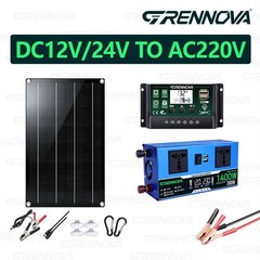 Grennova 1400W DIY Solar System 60W Panel 60A MPPT Dual Voltage Inverter