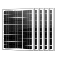 Newpowa 5-Pack 20W(Watts) 12V(Volts) 10BB Solar Panel Monocrystalline PV Modu…
