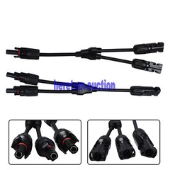 Solar Panel Y Branch Cable Connection Waterproof Adapter Connector Extension