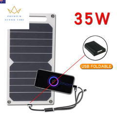 35W Solar Panel with USB Waterproof Outdoor Hiking and Camping Portable Battery