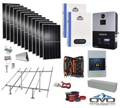 6KW Complete Offgrid Solar Kit + 6K EG4 6000XP Inverter +2x 5.12KW OMO 48V Patri