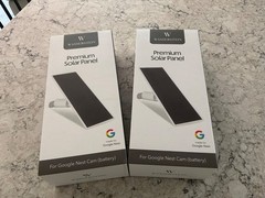 (TWO) 3.5W PREMIUM Solar Panels for Google Nest Cam Outdoor or Indoor, Battery