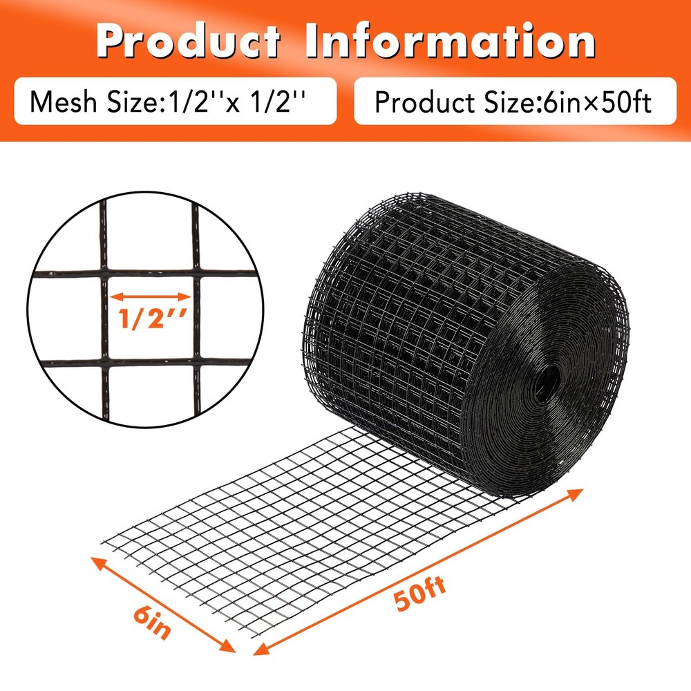 6inx50/100/120 FT Solar Panel Bird Guard Critter Guard Roll Kit 100pcs Fasteners