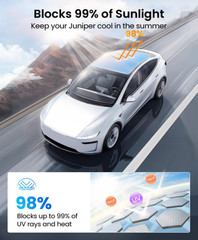 Protector Solar Techo Model Y Juniper 2025-2026 Aislante Plegable