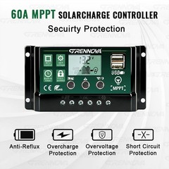 Grennova 2600W True Power Solar Kit Pure Sine 60A MPPT RV Farm Camping Use