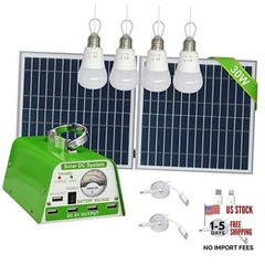 Solar Lights for Inside, 4 Bulbs Solar Shed Lights with On Off Switch, 30W