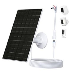 7W Solar Panel Charger for Ring Stick Up Cam (2nd/3rd Gen) & Pro, Spotlight