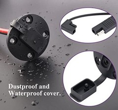 (2Pack 10AWG SAE Weatherproof Cable SAE Power Socket Sidewall 0.6M SAE to SAE