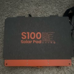 FLEXSOLAR S100 Solar Pad 100W Foldable Portable Mono Solar Panel, Black/Orange