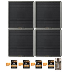 Spypoint 10-Watt Solar Panel for Trail Camera (4-Pack) Bundle with Accessories