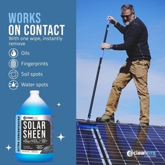 1 Gallon Solar Panel Cleaner Solar Sheen Remove Oils Fingerprints & Water Spots