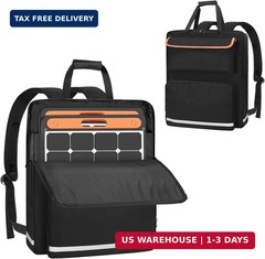 ORKELS Solar Panel Storage Bag, Travel Backpack Compatible with Jackery SolarSag