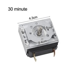 30 60 90 120 Min Oven Timer Switch with Bell AC250V 16A Mechanical Metal Knob