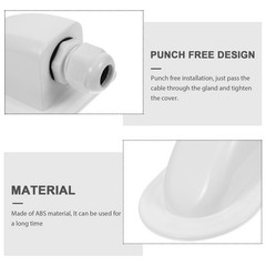 Solar Cable Entry Box ABS Waterproof Single Hole Wire Entry Case for RV Panels