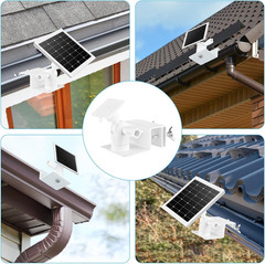 2 Pack Gutter Mount for Ring Solar Panel, 360°Adjustable Universal Weatherproof