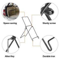 2PCS Solar Panel Stand Foldable Mounting Bracket Adjustable Supporter Holder