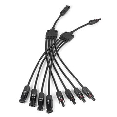 Pjerjzn Solar Panel Connector 4 to 1 Y Branch, 4 1 (1 Pairs)