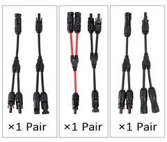 Parallel Connector 2-to-1 PV 1000V 30A Branch Adapter Cable For Combiner Box