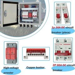 Durable 4-String Solar Combiner Box with 80A Circuit Breakers for Off-Grid Use