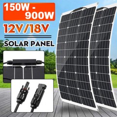 900Watt 12V Monocrystalline Solar Panel High Efficiency Home RV Camping Off Grid