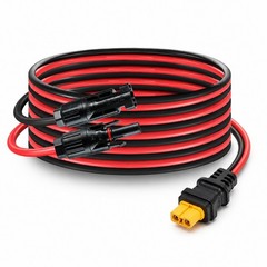 11ft Solar panel to XT60 Extension Cable 14AWG PV Wire Waterproof Black & Red