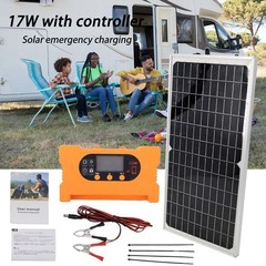 Monocrystalline Solar Panel 17W for 12V 24V System with Waterproof and