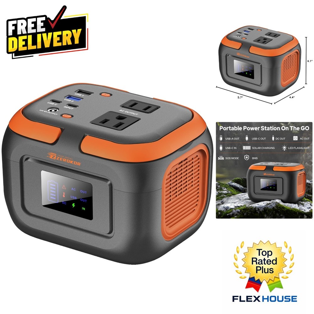 Lightweight 120W Solar Power Station – Emergency Backup & Charging Solution