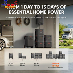 Solar Generator 5000 plus Portable Power Station 5040Wh Lifepo4, 7200W 120V/240V