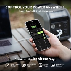 Dabbsson Portable Power Station Solar Generator 298Wh 300W LiFePO4 Battery 300E