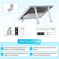 Adjustable Solar Panel Mount Brackets Kit for Roof, RV, Boat, Off-Grid