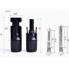 20 Pairs 30A 1000V DC Solar Panel Cable Connectors For 2.5m㎡ 4m㎡ 6m㎡ IP67