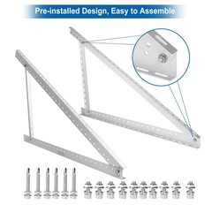 2 Sets 45″ Solar Panel Mount Brackets for 100-400 Watts Solar Panel with Enha…